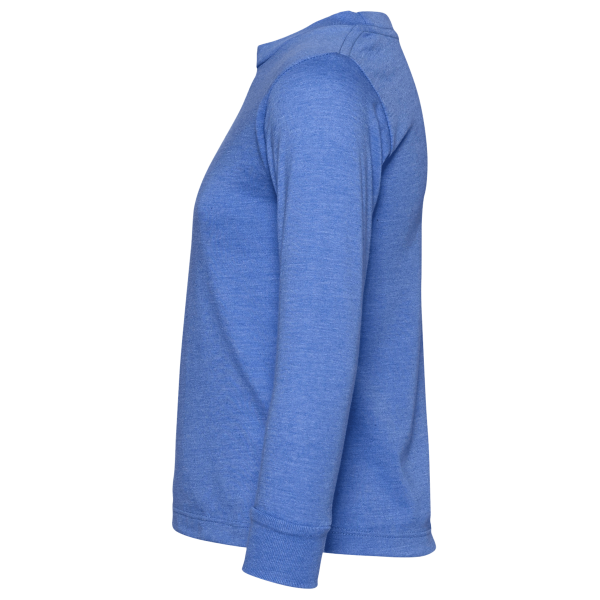 Bella + Canvas Toddler Jersey Long Sleeve Tee, Heather Columbia Blue, Left Sleeve view