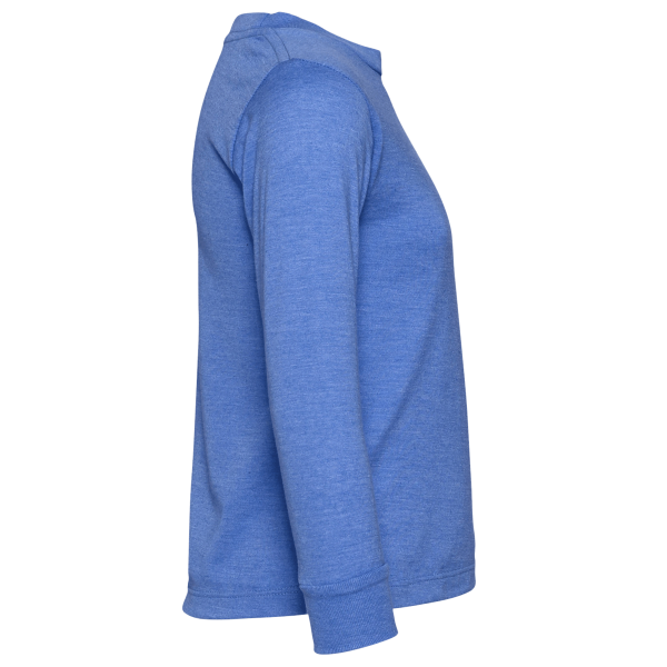 Bella + Canvas Toddler Jersey Long Sleeve Tee, Heather Columbia Blue, Right Sleeve view