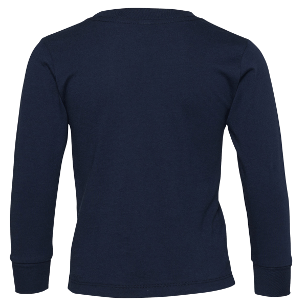 Bella + Canvas Toddler Jersey Long Sleeve Tee, Navy, Back view