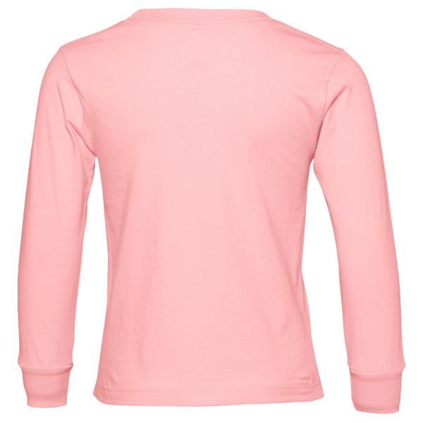 Bella + Canvas Toddler Jersey Long Sleeve Tee, Pink, Back view
