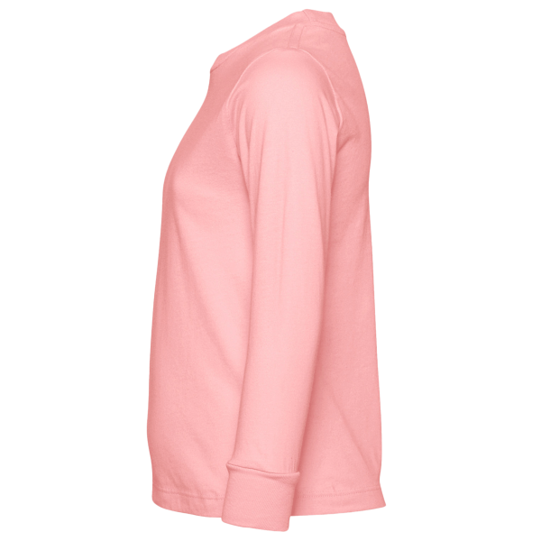 Bella + Canvas Toddler Jersey Long Sleeve Tee, Pink, Left Sleeve view