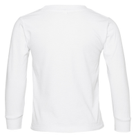 Bella + Canvas Toddler Jersey Long Sleeve Tee, White, Back view