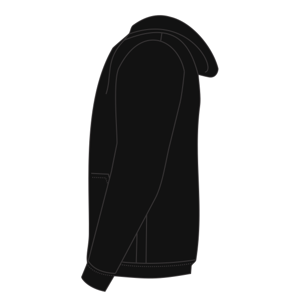 Bella + Canvas Toddler Sponge Fleece Full-Zip Hoodie Sweatshirt, Black, Left Sleeve view
