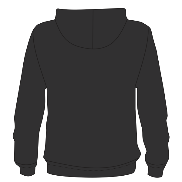 Bella + Canvas Toddler Sponge Fleece Full-Zip Hoodie Sweatshirt, Dark Grey Heather, Back view