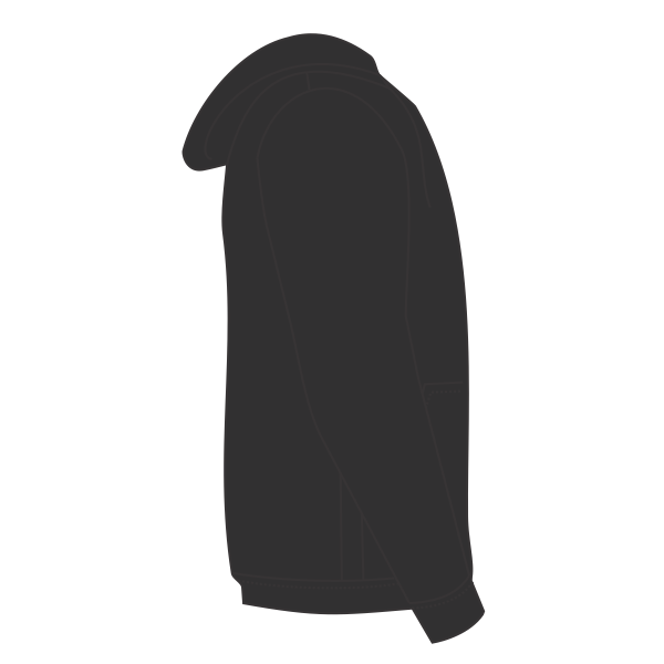 Bella + Canvas Toddler Sponge Fleece Full-Zip Hoodie Sweatshirt, Dark Grey Heather, Right Sleeve view