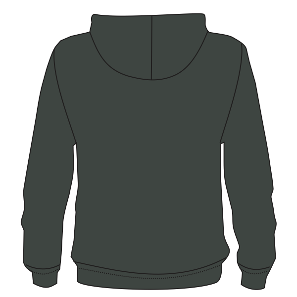 Bella + Canvas Toddler Sponge Fleece Full-Zip Hoodie Sweatshirt, Heather Forest, Back view