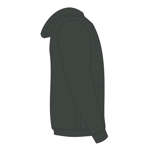 Bella + Canvas Toddler Sponge Fleece Full-Zip Hoodie Sweatshirt, Heather Forest, Right Sleeve view