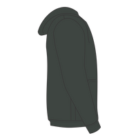 Bella + Canvas Toddler Sponge Fleece Full-Zip Hoodie Sweatshirt, Heather Forest, Right Sleeve view
