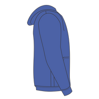 Bella + Canvas Toddler Sponge Fleece Full-Zip Hoodie Sweatshirt, Heather True Royal, Right Sleeve view
