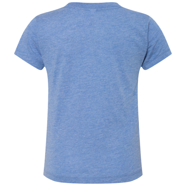 Bella + Canvas Toddler Triblend Tee, Blue Triblend, Back view