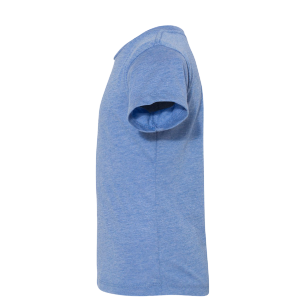 Bella + Canvas Toddler Triblend Tee, Blue Triblend, Left Sleeve view