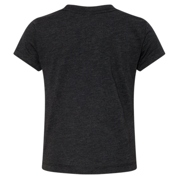 Bella + Canvas Toddler Triblend Tee, Charcoal Black Triblend, Back view
