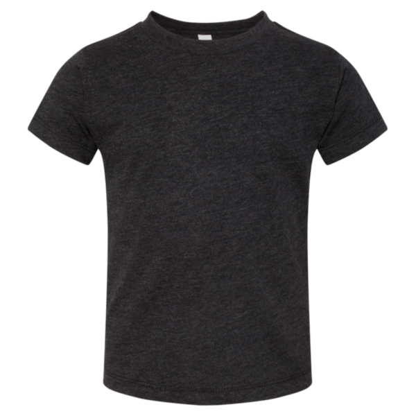 Bella + Canvas Toddler Triblend Tee, Charcoal Black Triblend, Front view