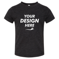 Bella + Canvas Toddler Triblend Tee, Charcoal Black Triblend, Front view, Mockup
