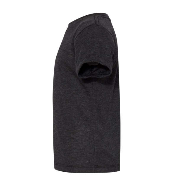 Bella + Canvas Toddler Triblend Tee, Charcoal Black Triblend, Left Sleeve view