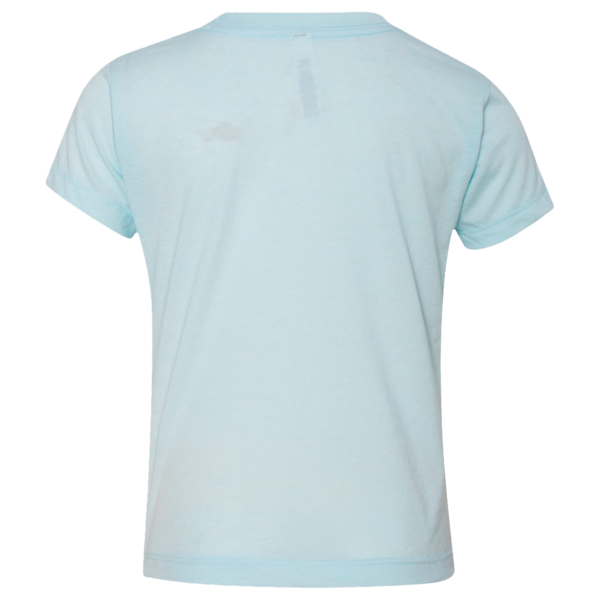 Bella + Canvas Toddler Triblend Tee, Ice Blue Triblend, Back view
