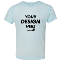 Bella + Canvas Toddler Triblend Tee, Ice Blue Triblend, Front view, Mockup