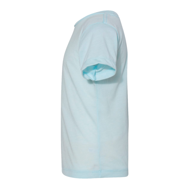 Bella + Canvas Toddler Triblend Tee, Ice Blue Triblend, Left Sleeve view