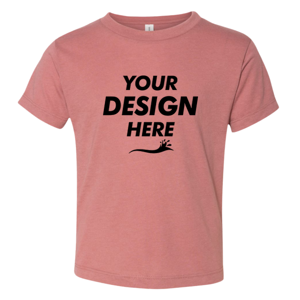 Bella + Canvas Toddler Triblend Tee, Mauve Triblend, Front view, Mockup
