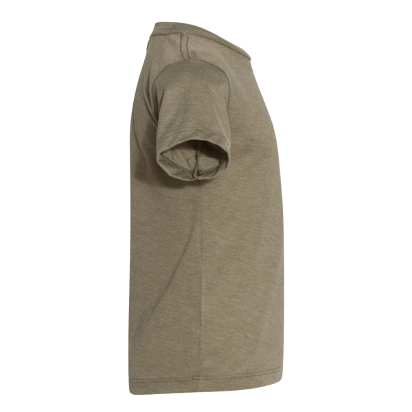 Bella + Canvas Toddler Triblend Tee, Olive Triblend, Right Sleeve view