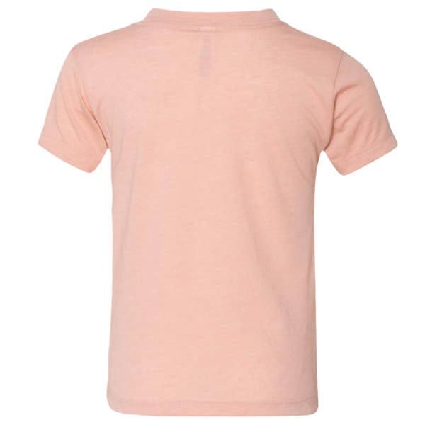 Bella + Canvas Toddler Triblend Tee, Peach Triblend, Back view