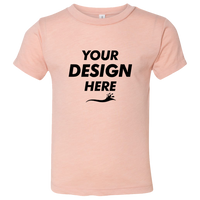 Bella + Canvas Toddler Triblend Tee, Peach Triblend, Front view, Mockup