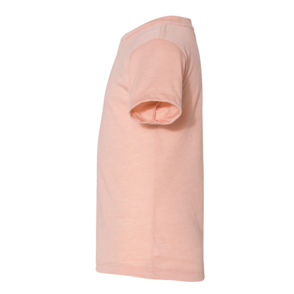 Bella + Canvas Toddler Triblend Tee, Peach Triblend, Left Sleeve view