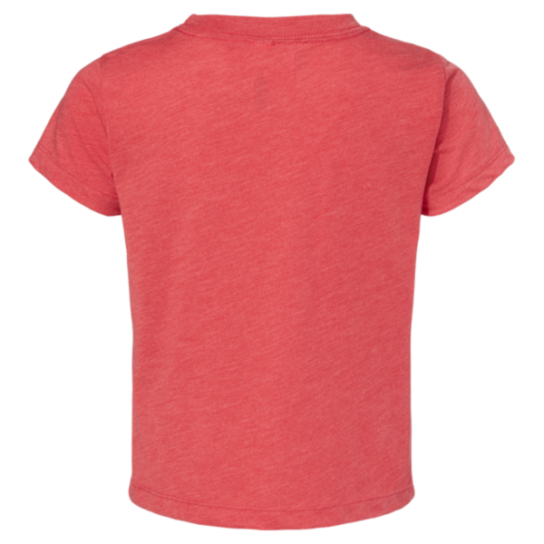 Bella + Canvas Toddler Triblend Tee, Red Triblend, Back view