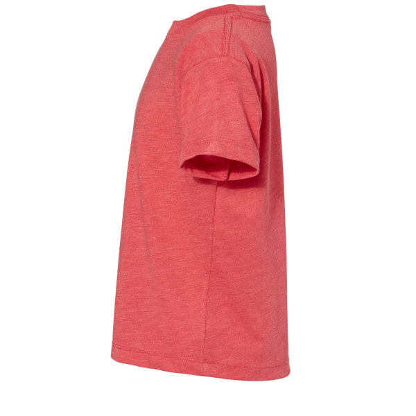Bella + Canvas Toddler Triblend Tee, Red Triblend, Left Sleeve view