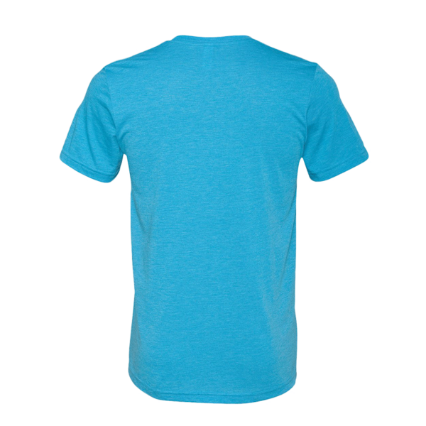 Bella + Canvas Triblend Tee, Aqua Triblend, Back view