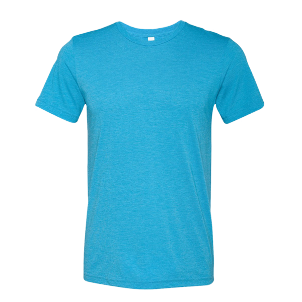 Bella + Canvas Triblend Tee, Aqua Triblend, Front view