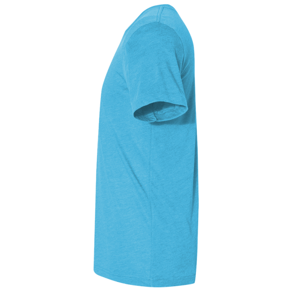 Bella + Canvas Triblend Tee, Aqua Triblend, Left Sleeve view