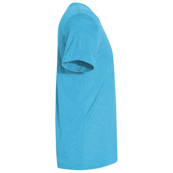Bella + Canvas Triblend Tee, Aqua Triblend, Right Sleeve view