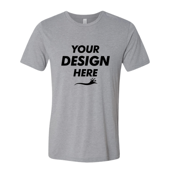 Bella + Canvas Triblend Tee, Athletic Grey Triblend, Front view, Mockup