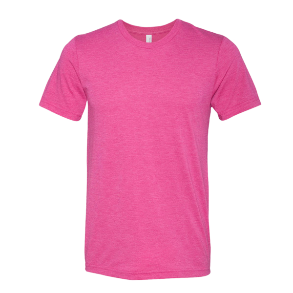 Bella + Canvas Triblend Tee, Berry Triblend, Front view