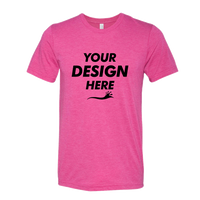 Bella + Canvas Triblend Tee, Berry Triblend, Front view, Mockup