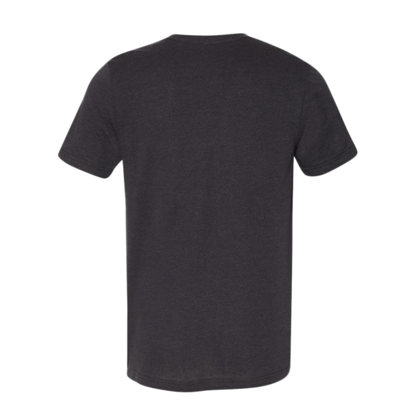 Bella + Canvas Triblend Tee, Black Heather Triblend, Back view