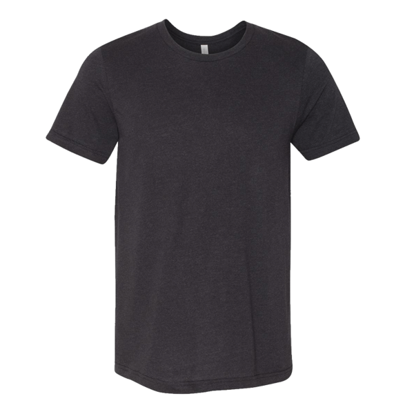 Bella + Canvas Triblend Tee, Black Heather Triblend, Front view