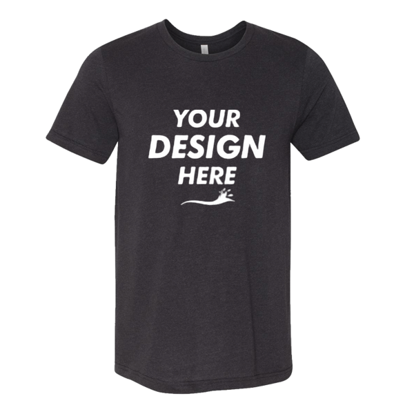 Bella + Canvas Triblend Tee, Black Heather Triblend, Front view, Mockup
