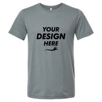 Bella + Canvas Triblend Tee, Blue Storm Triblend, Front view, Mockup
