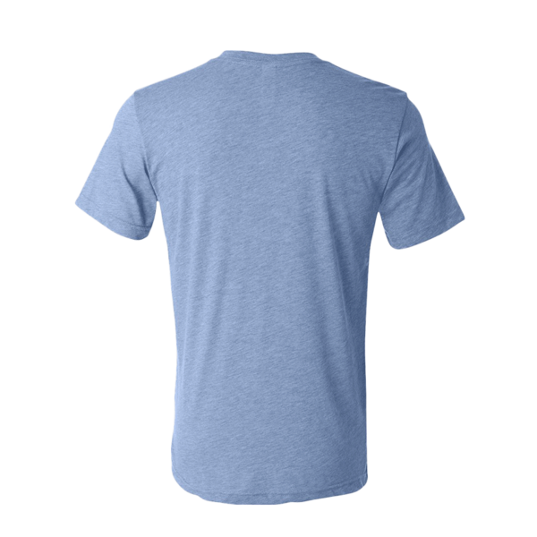 Bella + Canvas Triblend Tee, Blue Triblend, Back view