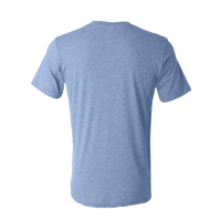 Bella + Canvas Triblend Tee, Blue Triblend, Back view