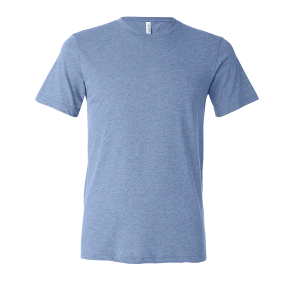 Bella + Canvas Triblend Tee, Blue Triblend, Front view
