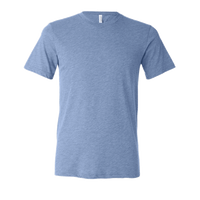 Bella + Canvas Triblend Tee, Blue Triblend, Front view