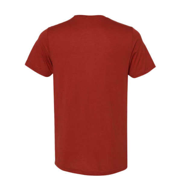 Bella + Canvas Triblend Tee, Brick Triblend, Back view