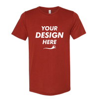 Bella + Canvas Triblend Tee, Brick Triblend, Front view, Mockup