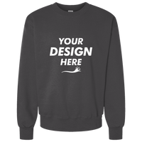 Bella + Canvas Unisex 10 oz. Heavyweight Crewneck Sweatshirt, Asphalt, Front view, Mockup