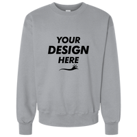 Bella + Canvas Unisex 10 oz. Heavyweight Crewneck Sweatshirt, Athletic Heather, Front view, Mockup
