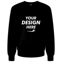 Bella + Canvas Unisex 10 oz. Heavyweight Crewneck Sweatshirt, Black, Front view, Mockup