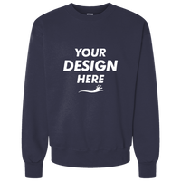 Bella + Canvas Unisex 10 oz. Heavyweight Crewneck Sweatshirt, Navy, Front view, Mockup